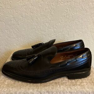 Vintage Allen Edmonds Berwick 8817 Wingtip Tassel Dress Loafers Black  11.5 A
